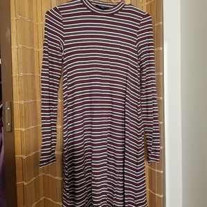 Mock neck shift dress
